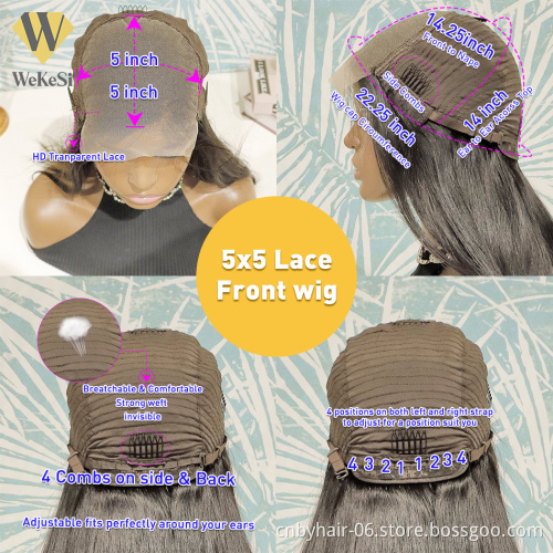 Wigs Brazilian Raw Unprocessed Virgin Hair Wigs Sunlight Pre Plucked Hair Line With Baby Hair 13*4 HD Lace Frontal Wigs